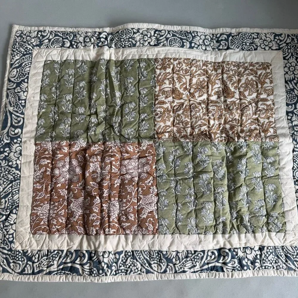 New Company Store Cotton Deepti Patchwork Quilted Multi Cotton Sham, Standard